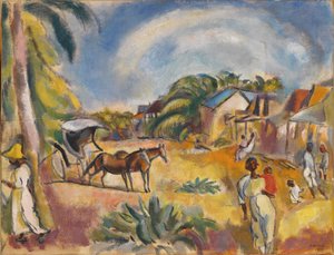 Paisagem com Figuras e Transporte de Jules Pascin