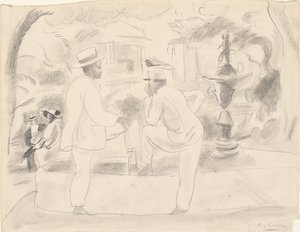 Dois Homens no Parque, Havana de Jules Pascin