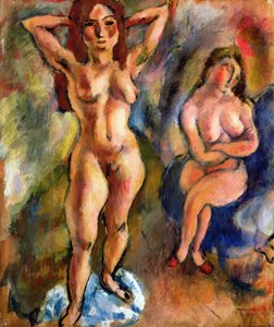 Dois Nus: Um De Pé, Um Sentado, 1913