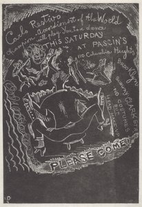Sem título (convite para festa na casa de Jules Pascin) de Jules Pascin