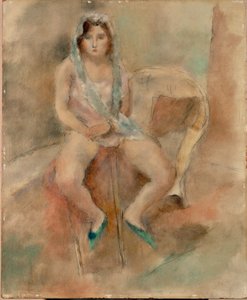 Mulher jovem, sentada de Jules Pascin