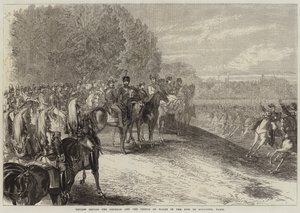 Resenha diante do imperador e do príncipe de Gales no Bois de Boulogne, Paris