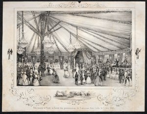 Festa dada a Tivoli em favor dos moradores da antiga lista civil em 3 de junho de 1840, 1840. de Jules Platier