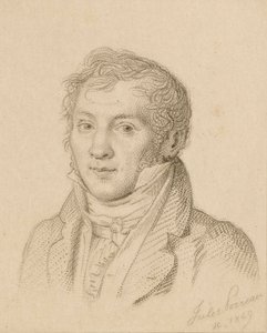 Retrato do violinista e compositor Louis-Luc Loiseau de Persuis 1769-1819, 1849. de Jules Porreau