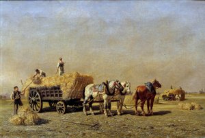 The Reapers Detail of a Painting by Jules Veyrassat (1828-1893) Museu de Belas Artes Reims do século XIX