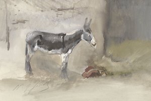 Burro num estábulo de Jules baron Finot