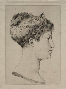 Marie Louise em Profile, 1860.