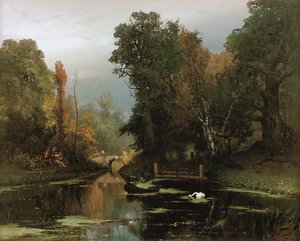 Lago coberto Gatchina parque, 1878