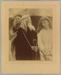 O rei Lear distribui o seu reino pelas suas três filhas de Julia Margaret Cameron