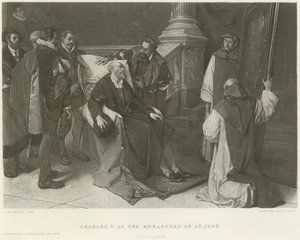 Charles V no Mosteiro de St Just gravure de Juliaan de Vriendt