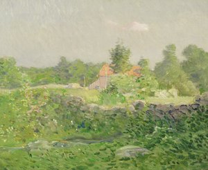 Paisagem e Fazenda, c.1895 (óleo sobre tela) de Julian Alden Weir