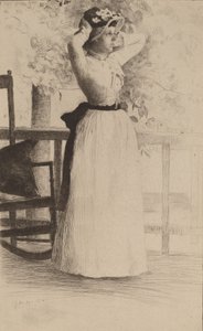 Retrato de Miss Hoe, 1889. de Julian Alden Weir