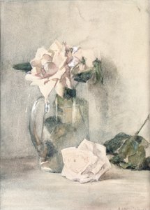 Estudo de rosas (wc no papel) de Julian Alden Weir