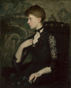 O vestido de renda preta (retrato da esposa do artista)