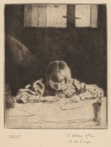 The Little Student, 1890. de Julian Alden Weir