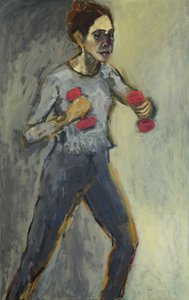 Auto-Retrato, 2015, (acrílico e óleo sobre tela) de Julie Held