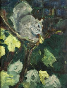 The Fig Thief, 2016, (óleo sobre tela0 de Julie Held