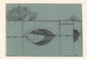 Ponte, presumivelmente no Lago Thun de Julie de Graag (signed by artist)