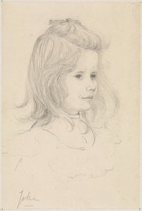 Retrato de menina de brincadeira de Julie de Graag