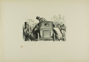 Na Exposição Universal: O visitante encontrará facilmente qualquer meio de transporte para regressar ao seu hotel de Julien Antoine Peulot