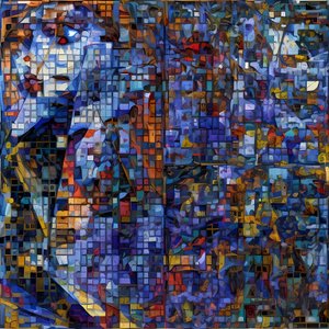 Mosaico em azul