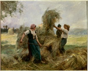 O feno. Pintura de Julien Dupre (1851-1910)
