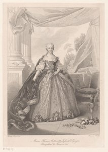 Retrato de Maria Theresia van Bourbon Marie Thérèse Antoinette Infanta de Espanha (título no objeto) de Julien Leopold Boilly