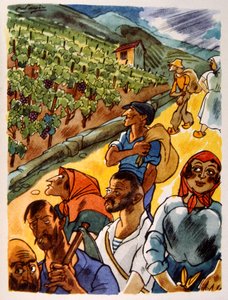 Vinhedo Francês. 1944. Ilustração do Pavilhão Julien