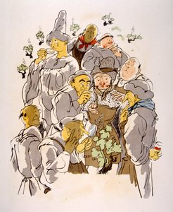 Ilustração Humorosa do Vinho 1946.Ilustração do Pavilhão de Julien de Julien Pavil
