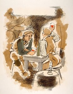 Ilustração Humorosa do Vinho 1946.Ilustração do Pavilhão Julien