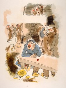 Ilustração Humorosa do Vinho 1946.Ilustração do Pavilhão de Julien de Julien Pavil