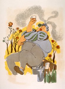 Ilustração Humorosa do Vinho 1946.Ilustração do Pavilhão de Julien