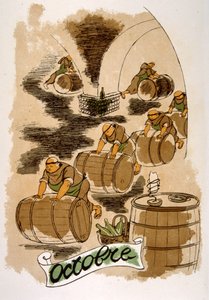 Ilustração Humorosa do Vinho 1946.Ilustração do Pavilhão de Julien
