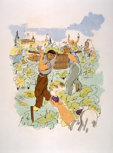 Ilustração Humorosa do Vinho 1946.Ilustração do Pavilhão de Julien