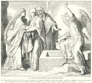 Um Anjo Declara a Ressurreição (gravura) de Julius (after) Schnorr von Carolsfeld