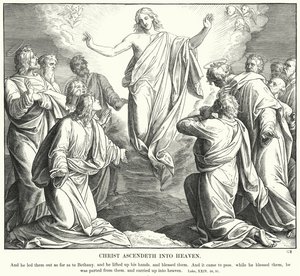 Cristo Ascende ao Céu (gravura) de Julius (after) Schnorr von Carolsfeld