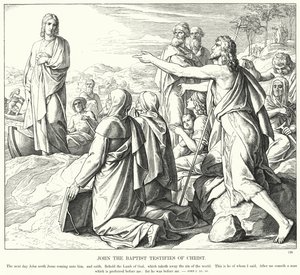 João Batista Testemunha de Cristo (gravura) de Julius (after) Schnorr von Carolsfeld