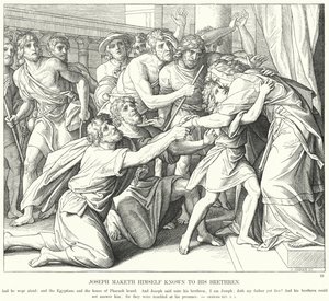 O próprio Joseph Maketh conhecido de seus irmãos (gravura) de Julius (after) Schnorr von Carolsfeld