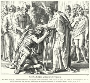 Josué Nomeado como Sucessor de Moisés (gravura) de Julius (after) Schnorr von Carolsfeld