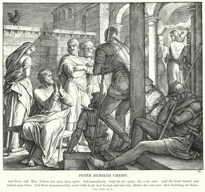 Peter Denieth Cristo (gravura) de Julius (after) Schnorr von Carolsfeld