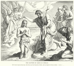 O Batismo de Jesus na Jordânia (gravura)