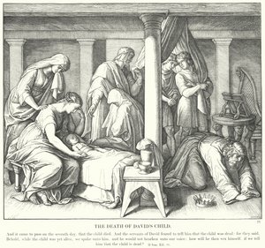 A Morte do Filho de David (gravura) de Julius (after) Schnorr von Carolsfeld