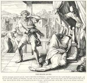 A Morte de Eli (gravura) de Julius (after) Schnorr von Carolsfeld