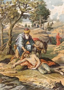 O Bom Samaritano (litografia a cores)