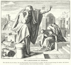 As Lamentações de Jeremias (gravura) de Julius (after) Schnorr von Carolsfeld