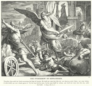 O derrube do Sennacherib (gravura) de Julius (after) Schnorr von Carolsfeld