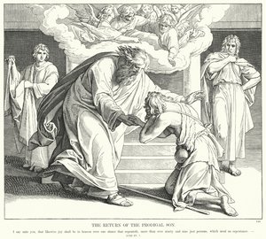 O Regresso do Filho Pródigo (gravação) de Julius (after) Schnorr von Carolsfeld