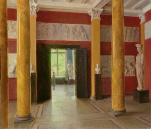 O Hall das Colunas na parte antiga da Hamburg Kunsthalle, 1928