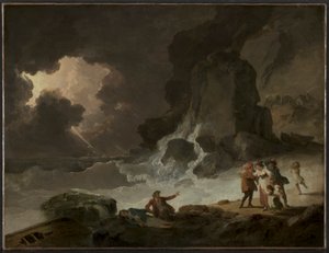 Uma Tempestade Atrás da Ilha de Wight de Julius Caesar Ibbetson