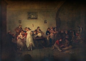 Um retorno de marinheiros solteiros, c1800 de Julius Caesar Ibbetson